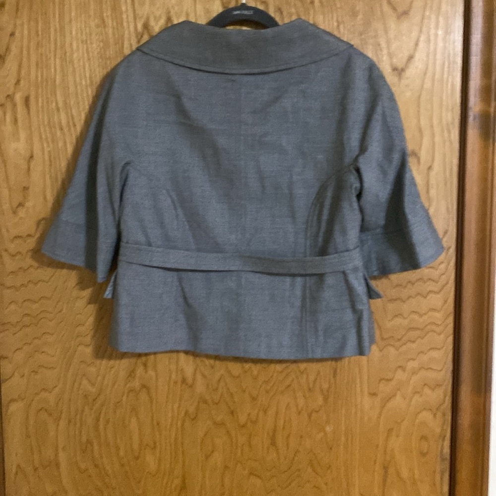 Essentials Gray Women's Blazer Medium Vintage - image 2